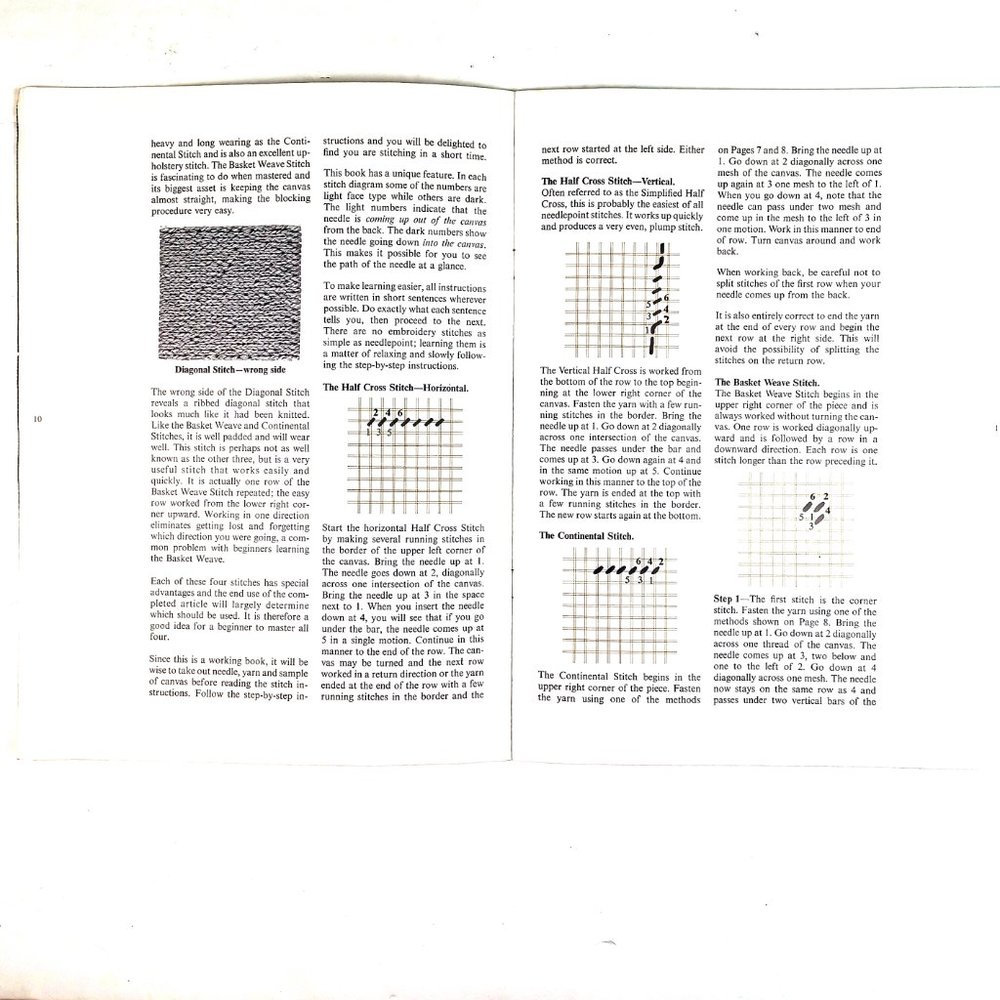 Beginner's Needlepoint Margaret Boyles Columbia Minerva Book 207 36 Pages 1972 - Picture 8 of 16